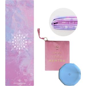 Mantra Yoga Travel PRO 1.5mm with Knee Pad - Foldable Fitness & Exercise Mat with Bag | Lightweight, Compact & Eco-Friendly | Non-Slip & Washable | For All Types of Yoga | 72" L x 24" W | 2.6 lbs