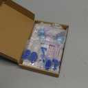 Yerliker 34 Pcs Happy Birthday Cake Toppers Decorations Birthday Candles DIY Cake Decor for Men Women Wedding Anniversary(Blue Purple)