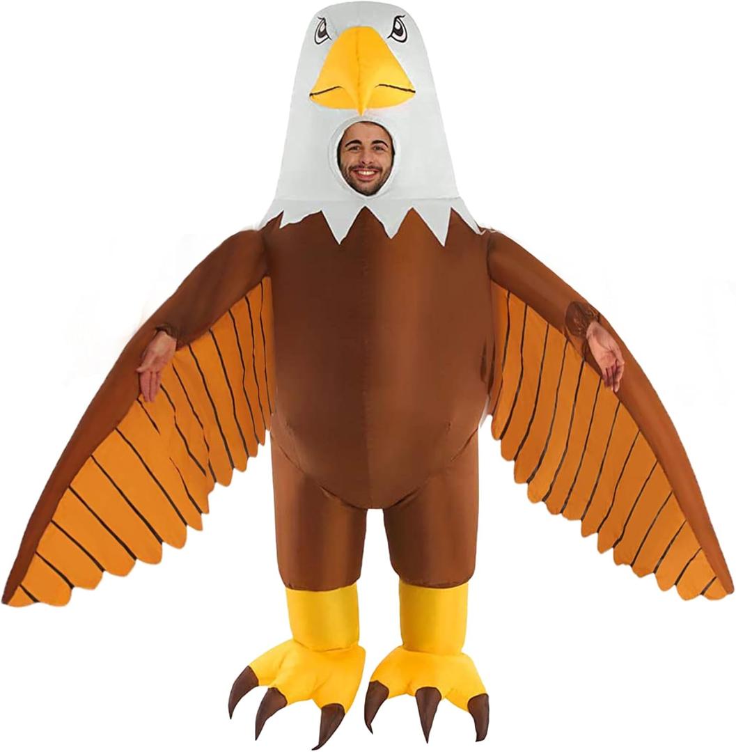 Morph Blow Up Eagle Costume, Inflatable Bald Eagle Costume for Adults, Giant Funny Eagle Blow Up Outfit, One Size