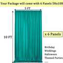 30 ft x 10 ft Wrinkle Free Turquoise Backdrop Curtains for Parties, Thick Polyester Teal Photo Backdrop Drape Panel for Wedding Mermaid Birthday Photography Background Party Backdrop Stand