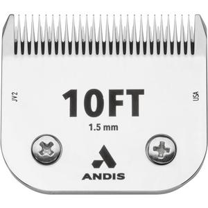 Andis 560192 ceramicEDGE Detachable Blade Size 10FT  Carbon Steel Pet Clipper Blade, Fine Tooth, Professional Grooming Performance