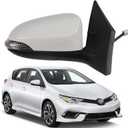 Side Mirror Car Door Mirror Fits for Toyota COROLLA 2014-2018 Right Passenger Side | Power Adjustable Glass | Heated Glass | Paint to Match |Replace Partslink TO1321295 | WHITE (RH)