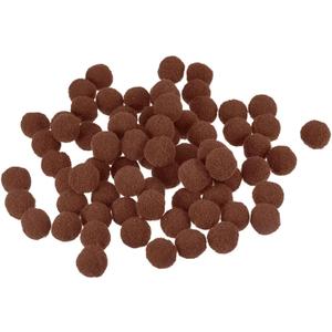 MECCANIXITY Pom Felt Balls Felting Fabric 1.5cm 15mm Dark Brown for Home Crafts Project DIY Pack of 100
