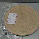 SHACOS 15 inch Beige Round Placemats Set of 12 for Dining Table Woven Braided Circle Place Mats Kitchen Placemat Washable Table Mats
