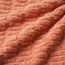 MIULEE Pack of 4 Coral Corduroy Decorative Throw Pillow Covers 20x20 Inch Soft Boho Striped Pillow Covers Modern Farmhouse Home Decor for Sofa Living Room Couch Bed