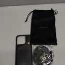 Leather Wallet Phone Case Compatible with iPhone 15 Pro,Crossbody Lanyards Wallet Phone Case for Women,Purse Flip Card Pouch Cover Case with Pouch Clip Card Holder Adjustable Wrist Strap Black