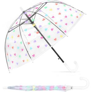 Kids Clear Bubble Umbrella with Dome Canopy for Toddler Boys Girls