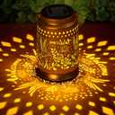 Nacome Bird Solar Lantern for Garden Decor: Butterfly Waterproof Hanging Metal Decoration with LED Lights for Yard Lawn Porch Patio Landscape Pathway