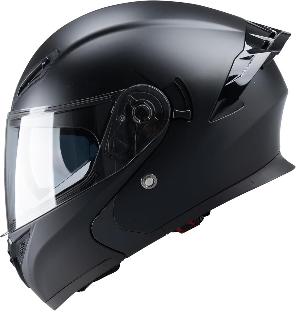 Helmets Full Face for Men Women Adult Smoked Sunshield, Balck (XXL)