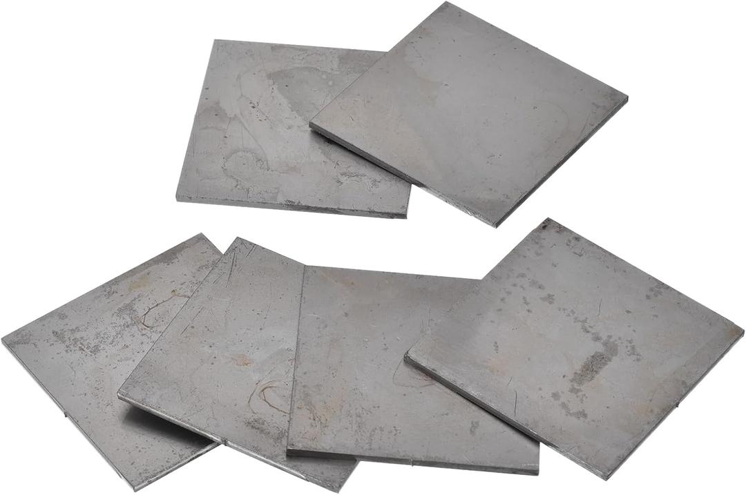 uxcell 2x2 Inch Mild Steel Welding Plate, 11 Gauge Welding Practice and Training for MIG, TIG, ARC, Gas, Stick, 6PCS