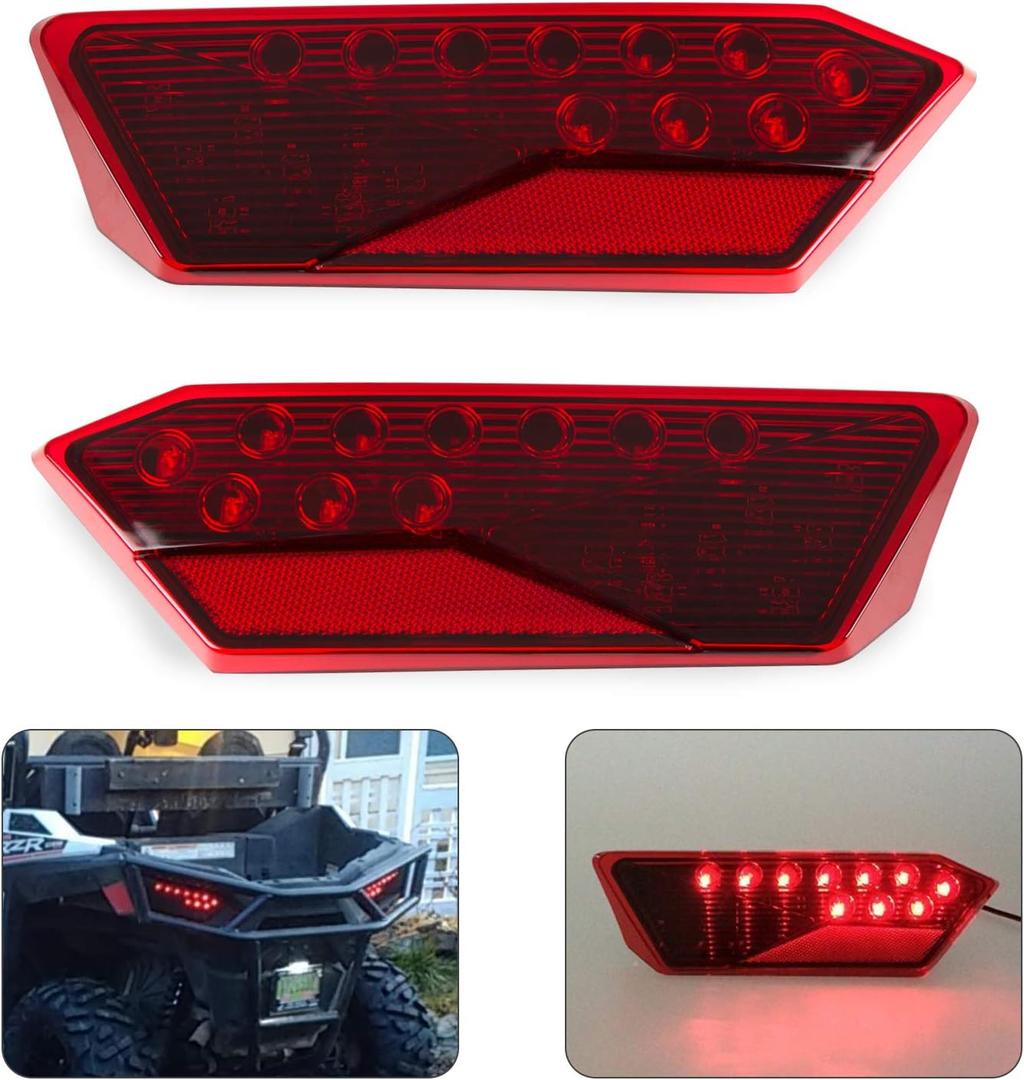LED Tail Light Assembly for Polaris RZR XP 1000 900 Turbo 2014-2023, Rear Brake Lamp Running Light Replacement, Replaces 2412341 2412342, IP67 Waterproof, Left & Right Pair