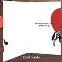 2 x IDU Funny Valentines Day Card,Valentines Day Cards Gifts for Him Her,Valentines Day Card for Husband Wife Boyfriend Girlfriend Fiance Fiancee Men Women with Zebra Heart Design