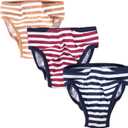 Dog Diapers Female Puppy Diapers, Stripe Dog Heat Panties Reusable, Durable Dog Sanitary Panties for Girls Medium, Upgrade Extra Large Female Doggie Diapers (Medium (Pack of 3))