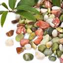 2.2 lb Pebbles for Indoor Plants, 1/2 Inch Decorative Rocks for Potted Plants, Natural Polished Pebbles for Vases, Succulent, Planters, Landscaping Drainage and Outdoor Gardening (Colorful)