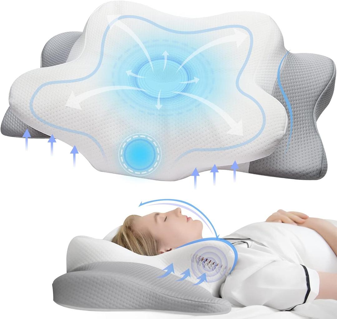 Cervical Pillow for Neck and Shoulder Pain Relief - Ergonomic Neck Pillow for Sleeping, Contour Memory Foam Pillows Side Sleeper Pillow for Neck Support, Bed Pillow for Side Back Stomach Sleepers