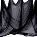Halloween Creepy Cloth -1 Pack Black- 315x85 Inch Cotton Gauze Fabric - DIY Spooky Decor for Haunted House,Spider Web,Ghost - Indoor Outdoor Halloween Party Decorations
