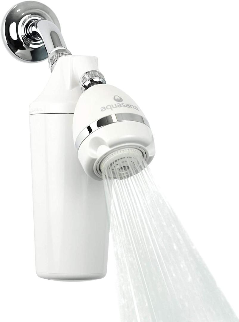 Aquasana Shower Filter for Hair & Skin | Reduces 90% of Chlorine | Shower Head with 3 Settings | Dermatologist-Recommended | WaterSense Certified | AQ-4100-E