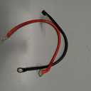 1/0 AWG Flexible Battery Cable with 5/16" Terminals - OFC Pure Copper Inverter & Welding Wire for Automotive Solar RV Motorcycle (Red + Black 1FT Pair)