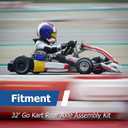 32 Go Kart Axle Kit with Shaft + Hub+ Chain+ Brake Master Cylinder + Sprocket Replacement for Go Kart ATV