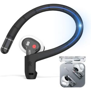 Anti-Slip Ear Hooks for Nothing Ear 3 Earbuds (2025), Comfortable Fit | Sports Anti-Loss | Soft Memory Titanium Alloy Ear Hooks Compatible for Nothing Ear (3) Wireless Earbuds with Lanyard (Black)