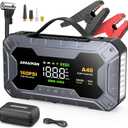 8000A 160PSI Jump Starter with Air Compressor, 12V Car Battery Jump Starter Power Bank(All Gas/12L Diesel), Car Starter with LED Flashlight, Force Start, Jump Pack with Jump Leads
