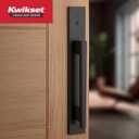 Kwikset Careus Front Door Lock Handle and Deadbolt Set, Entry Door Handleset Exterior with Interior Reversible Lever, Matte Black, Pick Resistant SmartKey Rekey Deadbolt Security