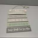Pinkunn Inspirational Wall Art Positive Quotes Wall Decor Cute Preppy Wooden Room Sign Uplifting Encouragement Gifts for Motivational Art for Home Bedroom (Sage Green)