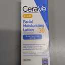 CeraVe AM Facial Moisturizing Lotion with SPF 30, Oil-Free Face Moisturizer with SPF, Formulated with Hyaluronic Acid, Niacinamide & Ceramides, Non-Comedogenic, Broad Spectrum Sunscreen, 3 Ounce
