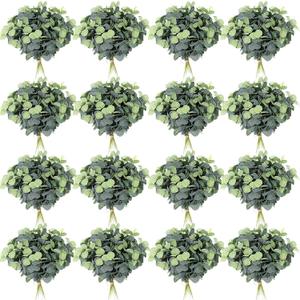 Tigeen 200 Pcs Artificial Eucalyptus Stems Tall 11.8 Inch Tall Faux Eucalyptus Branches Fake Greenery Plants Stems for Vase Home Party Wedding Decorations