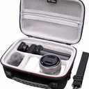Camera Case Compatible with Sony Alpha ZV-E10 / ZV-1F / ZV-1 / ZV-1 II Vlog Camera with Shoulder Strap by LTGEM, Fits Vlogger Accessory Kit Tripod and Microphone, Black+Gray