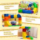 Rail Electric Train Set, 3D Magic Flexible Race Tracks for Kids,DIY Race Car Track Building Kits with Train and Traffic Signs,for 3 4 5 6 7 8 Years Old Boys Girls (123PCS-2car)