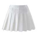 Nileafes Little Kid Pleated Tennis Skirt with Short Girl Athletic Uniform Skorts Sport Golf Cheer Skirts White Size 2 XL