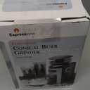 Espressione Professional Conical Burr Coffee Grinder, Black/Silver, 8.5-Oz.