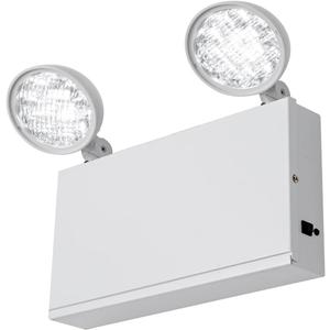 TANLUX New York City Approved Emergency Light, Emergency Lights with Battery Backup, White Steel Housing, AC 120/277V, Two Heads