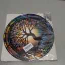 Tree of Life Stained Glass with Chain Hook for Indoor and Outdoor Decorations, for Nature Lovers, Housewarming and Birthday Celebrations