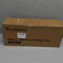 Forbena Black Floating Shelves for Wall, Bahtroom Wall Shelves Over Toilet, Rustic Hanging Shelf with Lip Rail for Bedroom Kitchen Office Living Room Picture Photo Decor, 17 Inch Long-Set of 3