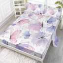 Kids Butterfly Sheet Set - 4 Pcs, Twin Size, 1 Flat + 1 Fitted Sheet + 2 Pillowcases (Twin 67x97 inches)