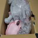 SEREED Colorful Lighting Toddler Tricycle for 2-5 Years Old Girls, Adjustable Seat&Handlebar Trike, Removable Basket, Birthday Gift Idea for Kids Ages 2+ (Pink)