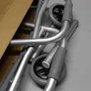 Medline Lightweight Two Button Folding Walker with 5" Wheels, Aluminum Frame Supports up to 300 lbs