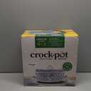 Crock-Pot Small 2.5 Quart Casserole Slow Cooker in White/Blue, Enjoy Eye-Catching Quick Meals, Durable and Compact