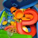 Toddler Water Table - Sensory Table for Kids with 28 Piece Sand Water Toy Set, Outdoor Water Play Table with Rain Shower Sprinkler, Summer Birthday Gift STEM Toy for Boys Girls Ages 3 4 5 6 7 8