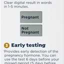 Clearblue Early Digital Pregnancy Test, Early Detection at Home Pregnancy Test, 5 Ct