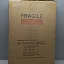 Arched Wall Mirror -Window Mirrors for Wall Decor Wood Frame Farmhouse Decor Like Window for Bedroom, Living Room, Entrance, Dining Room (36"L x 24"W)