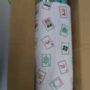 LUMIVIA Mahjong Racks with Pushers, Green Wooden American Mahjong Tile Pushers and Racks Set of 4, with White Printed Mahjong Racks Drawstring Bag, Mahjong Accessories (19.68 Inches)