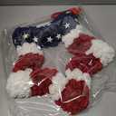 18 Inch Patriotic Red White Blue Large Star Shape Flower Wreath for Front Door, Forth of July American Flag Color Soft Touch Floral Wreath for Indoor and Outdoor, Independence Day Home Decor