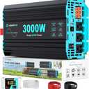 3000 Watt Pure Sine Wave Inverter 12V DC to 120V AC for RV, Truck, Solar, Home, Off-Grid, Power Inverter with 3 AC Outlet, 30W USB-C, 5V 3.1A USB, Hardwire Port, Remote Control, Surge 6000W