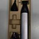 Norelco Philips Nose Trimmer 5000 for Nose, Ears, Eyebrows Trimming Kit, NT5600/62, 7.9 Inch (Pack of 1), Black, Silver