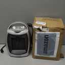 GiveBest Portable Electric Space Heater with Thermostat, 1500W/750W Safe and Quiet Ceramic Heater Fan, Heat Up 200 Square Feet for Office Room Desk Indoor Use, Silver