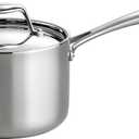 Tramontina Signature Tri-Ply Clad Stainless Steel 2-Quart Sauce Pan with Lid, Induction-Ready, Dishwasher-Safe, NSF-Certified, Made in Brazil