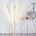 10 Stems 40-inch White Pampas Grass Decor Tall, Large Pampas Grass, Boho Neutral Home Decor Bouquet. Fluffy Pampas Grass for Floor Vases, Wedding Floral Arrangements, Wall Decor, Farmhouse Table Decor